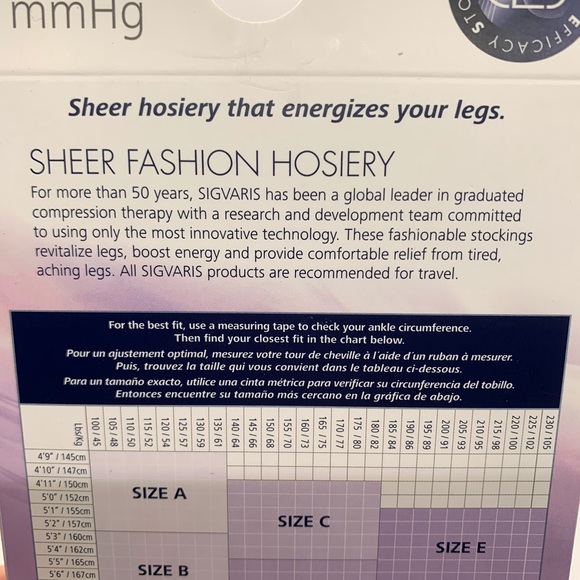 NWT Sigvaris Well Being Pantyhose Size A 120PA33 - Picture 7 of 7